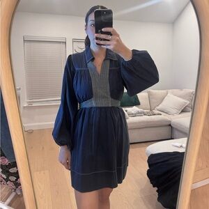 Nordstrom Dark Blue Long Sleeve Dress brand new